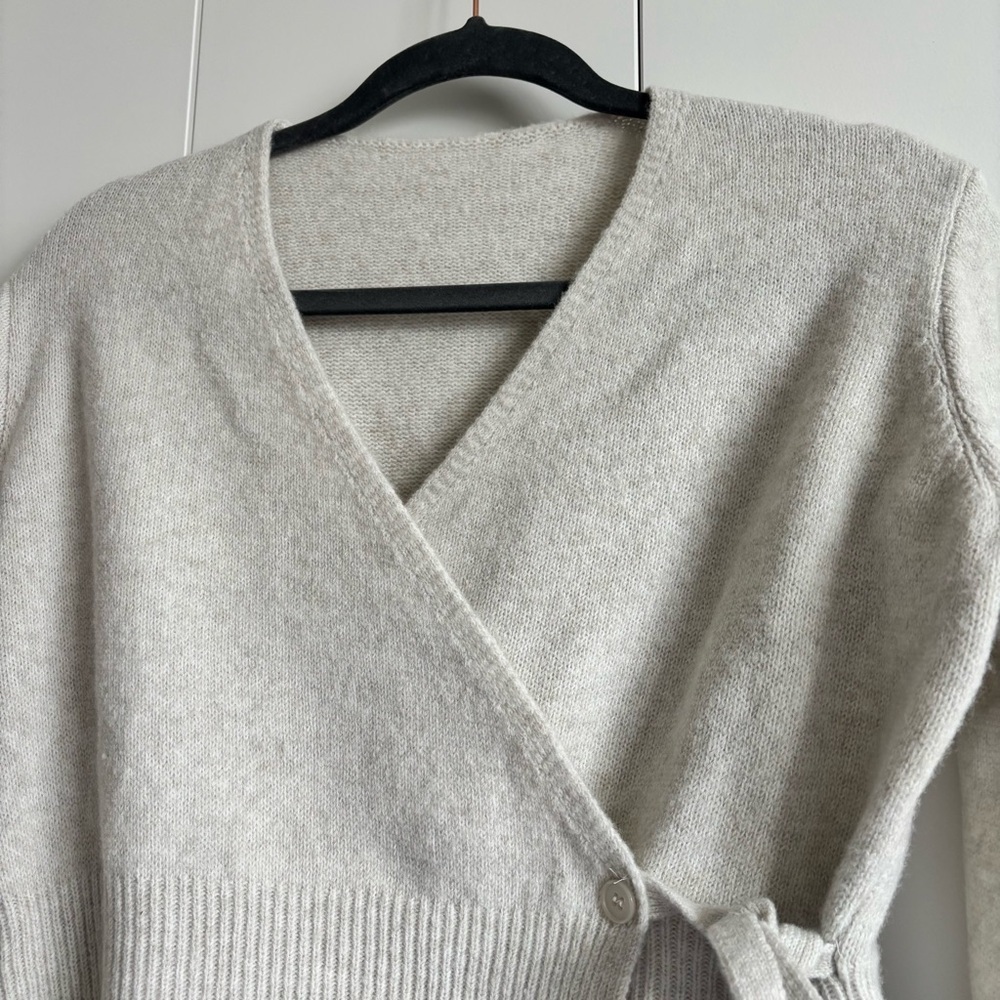 Gray Wrap Sweater - Picture 4 of 6